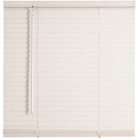 TruTouch White Cordless Light Filtering Vinyl Mini Blinds With 1 In. Slats 70 In. W X 64 In. L